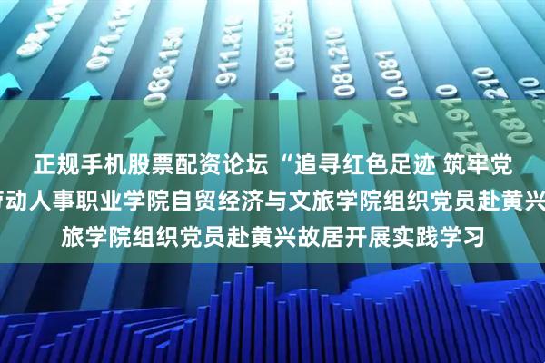 正规手机股票配资论坛 “追寻红色足迹 筑牢党性根基”——湖南劳动人事职业学院自贸经济与文旅学院组织党员赴黄兴故居开展实践学习